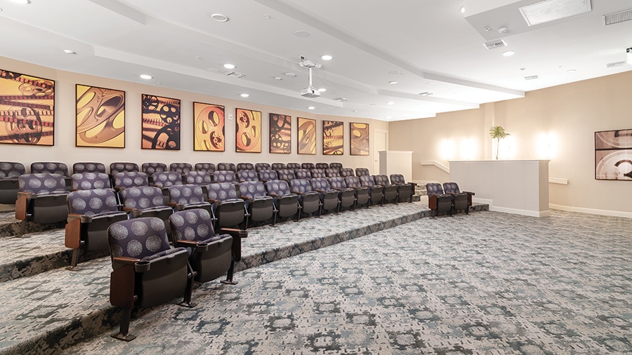 Theater at American House Ft. Myers assisted living and memory care facility in Fort Myers, FL