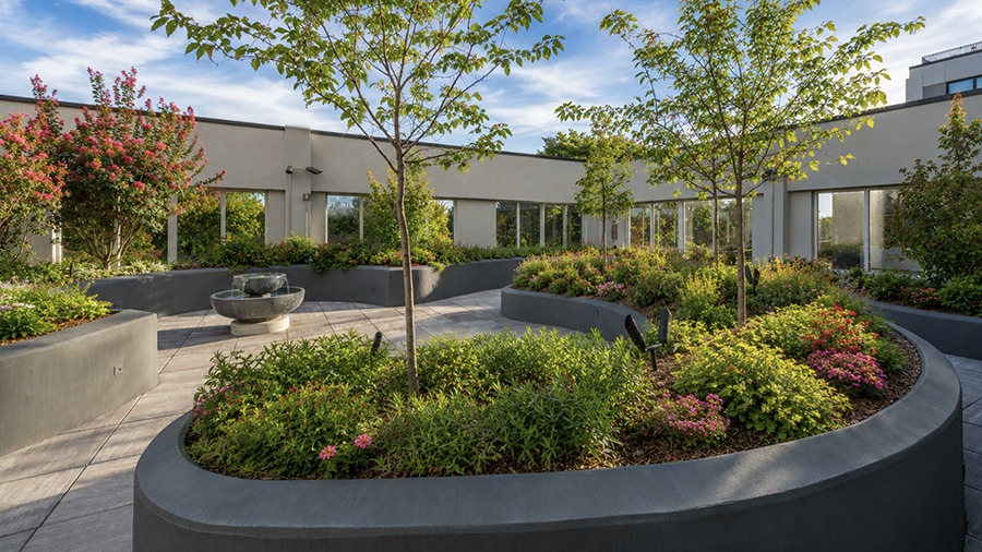 Memory Care sensory garden at American House Oak Park, a luxury retirement home in Oak Park, Illinois