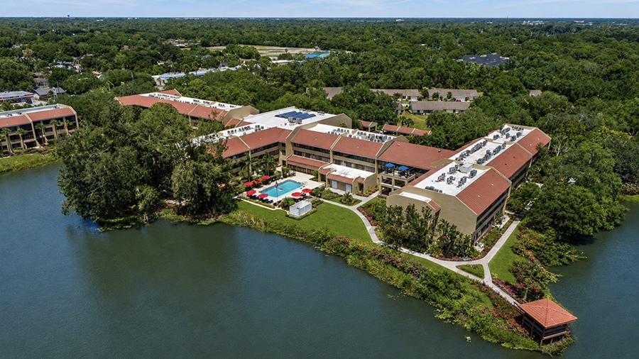 Aerial View of American House Sarasota Senior Living Community