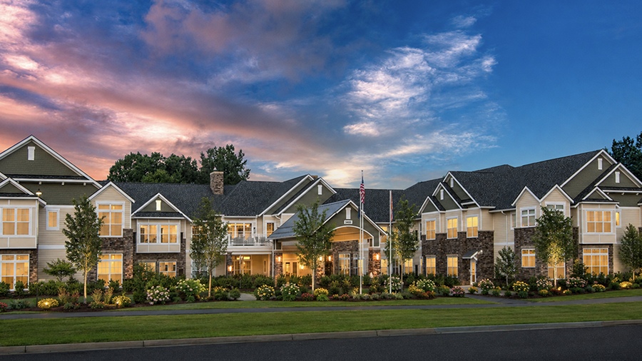 Exterior of American House Somerset assisted living and memory care facility in Troy, MI