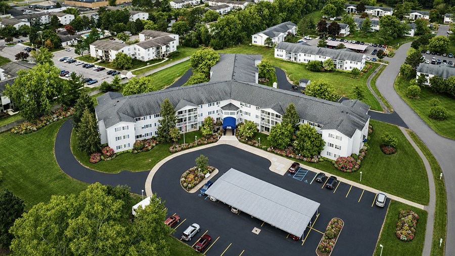 Aerial of of American House Sterling Meadows Senior Living in Sterling Heights, MI