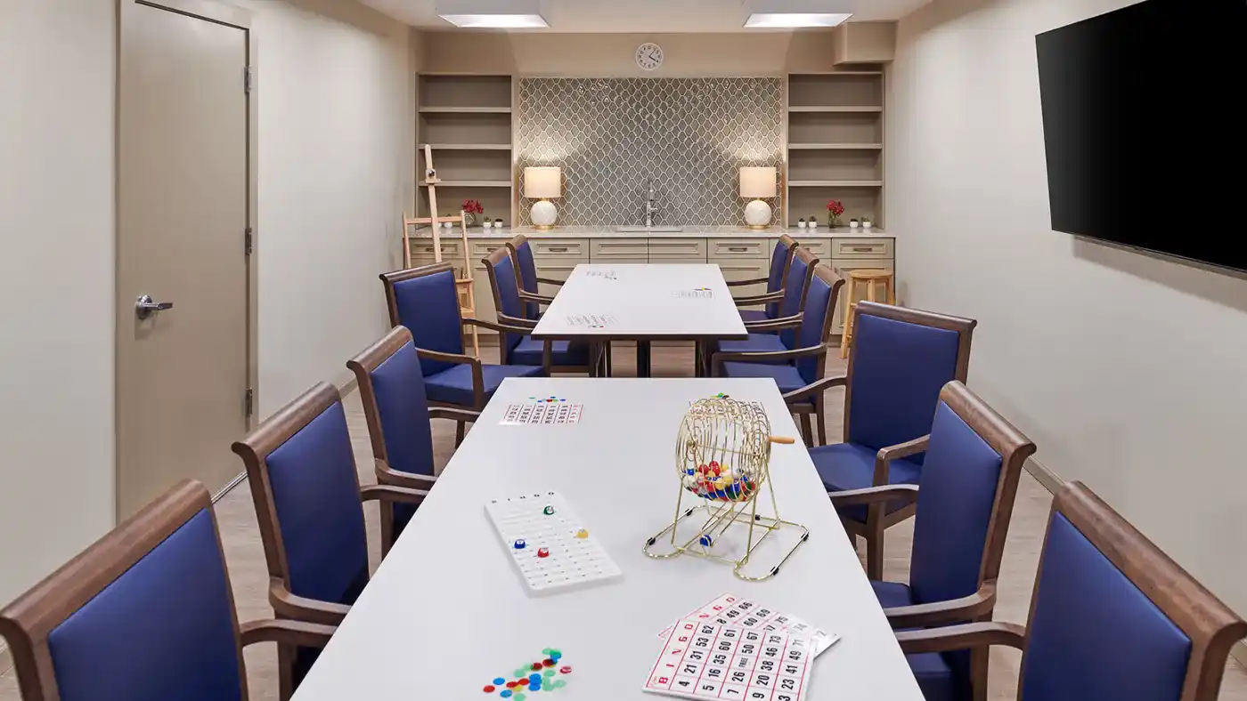 Activities Lounge at American House Village at Bloomfield Senior Living Community