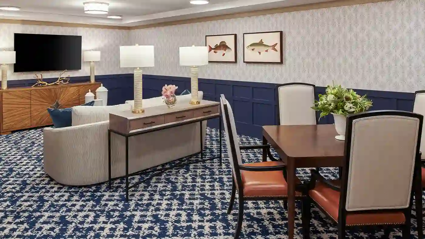 Lounge at American House Village at Bloomfield Senior Living Community