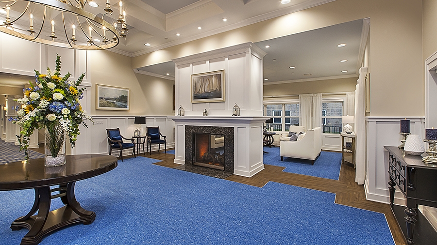 Main foyer and entryway at American House Lakeshore senior living and memory care facility in Roseville, MI