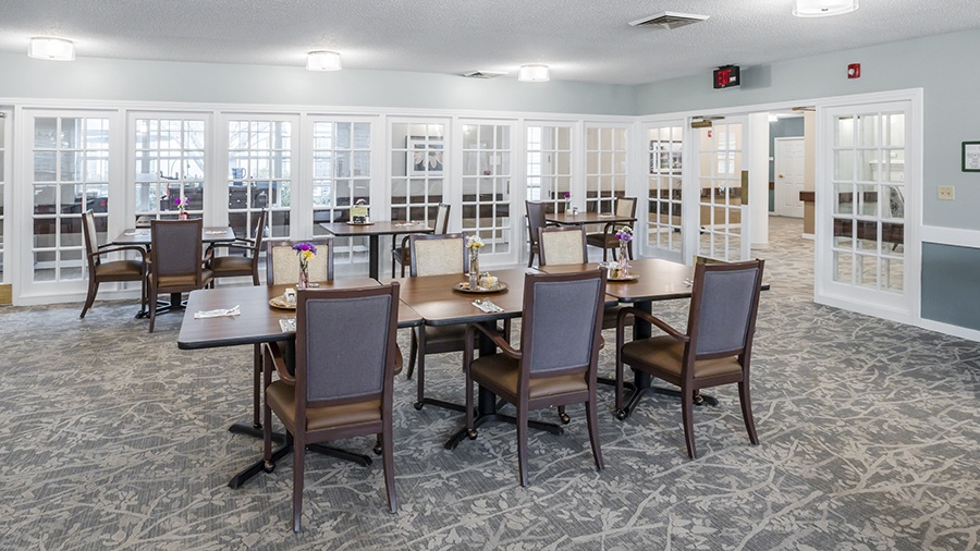 Private dining room at American House Kingsport Assisted Living and Memory care facility in Kingsport, TN