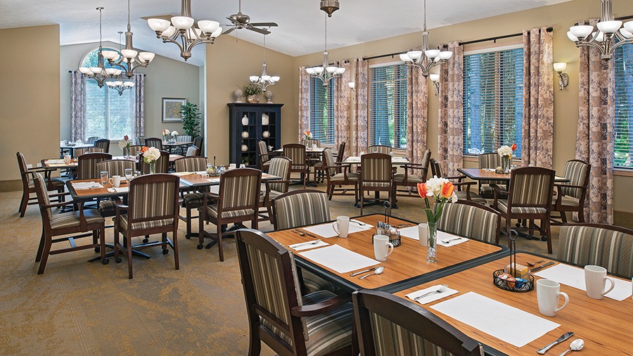 Dining area at American House memory care in Spring Lake, MI