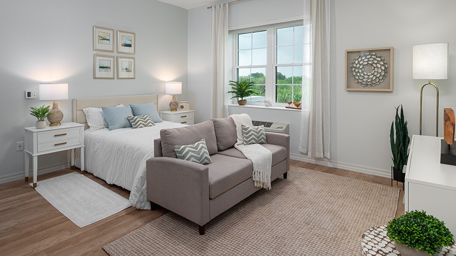 Model apartment at American House Boynton Beach, a retirement home in South Florida
