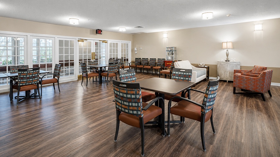 Activities room at American House Kingsport Assisted Living and Memory care facility in Kingsport, TN