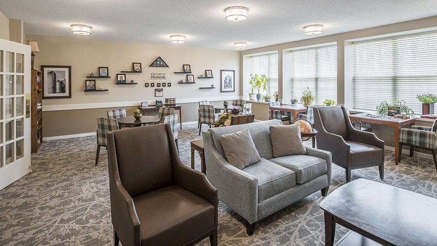 Game and activities room at American House Bristol Assisted Living and Memory Care Facility in Bristol, TN