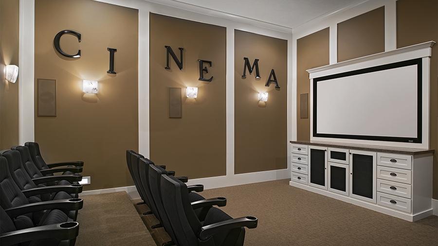 Theater at American House Jenison senior living facility in Jenison, MI