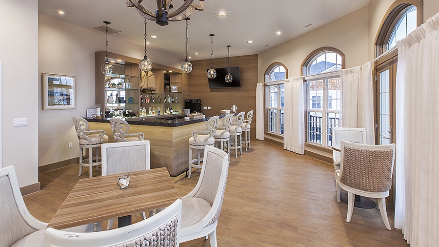 Pub at American House Lakeshore senior living and memory care facility in Roseville, MI