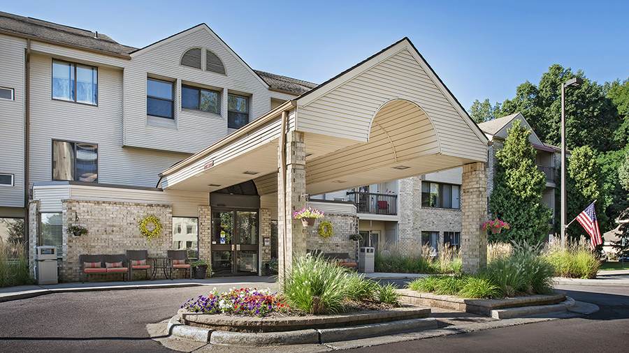 American House Carpenter independent and assisted senior living facility entrance