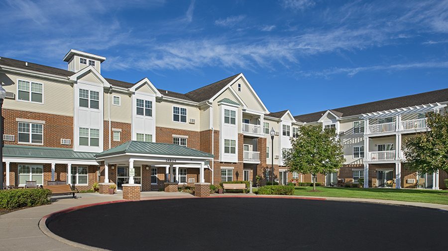 American House Cedarlake independent and assisted living facility entrance