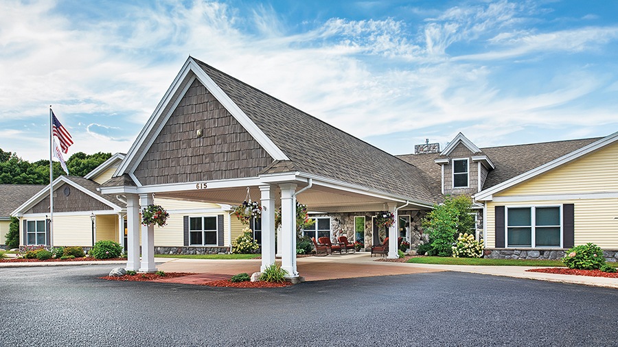 American House Charlevoix senior and assisted living facility front entrance