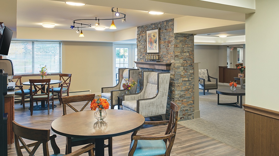 Cozy bistro at American House Grand Blanc assisted living community