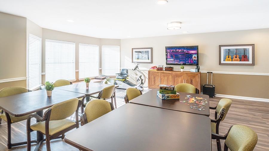 Activities and fitness room at American House in Chattanooga assisted living and memory care facility