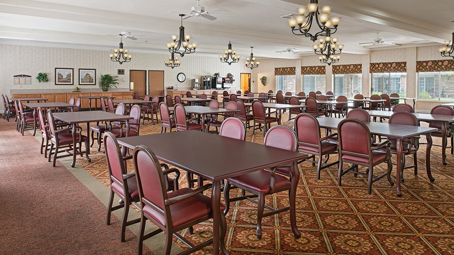 Dining room at American House Livonia, a senior living community in Livonia, Michigan