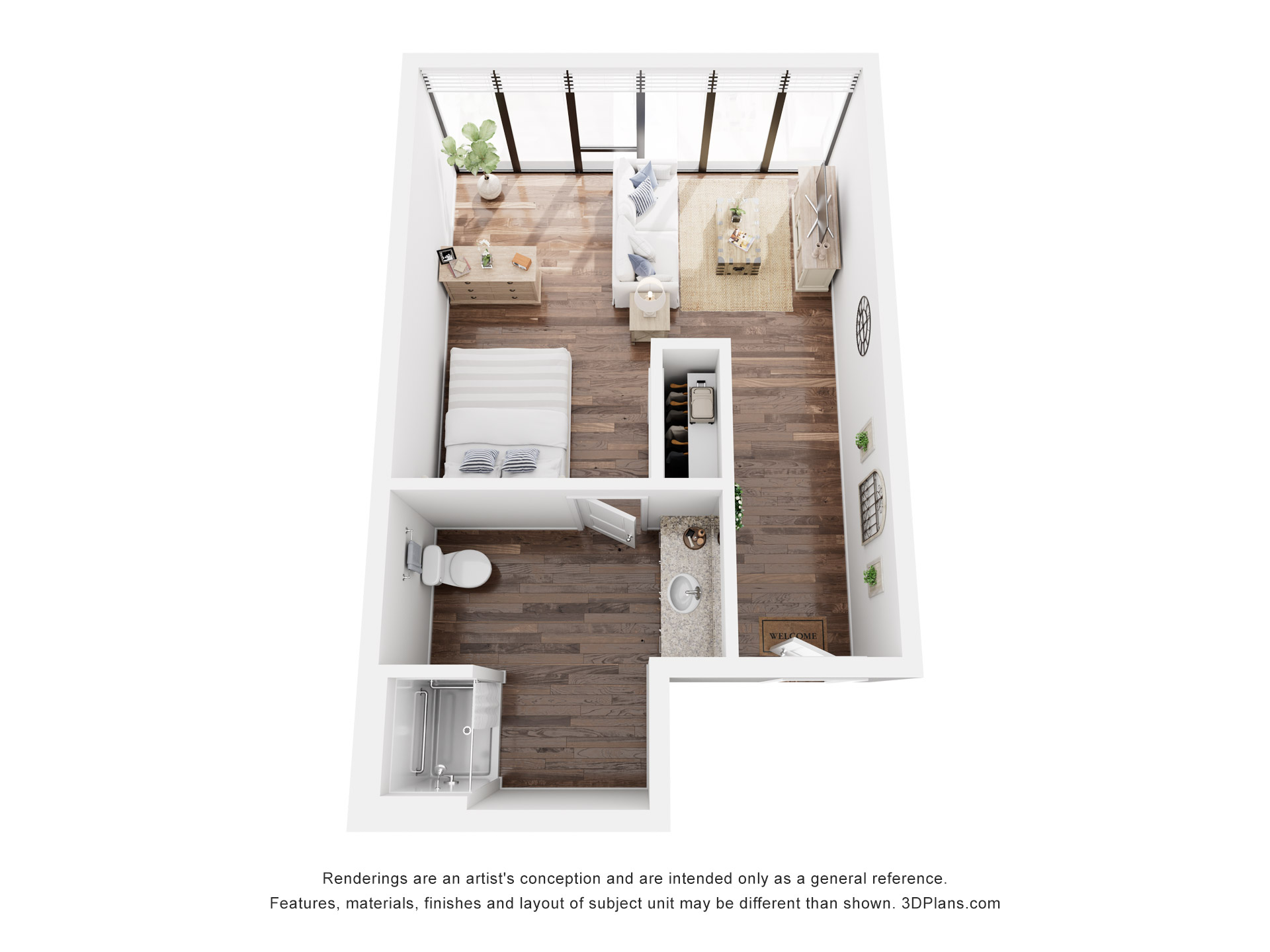 Memory Care Studio floor plan at American House St. Anthony's