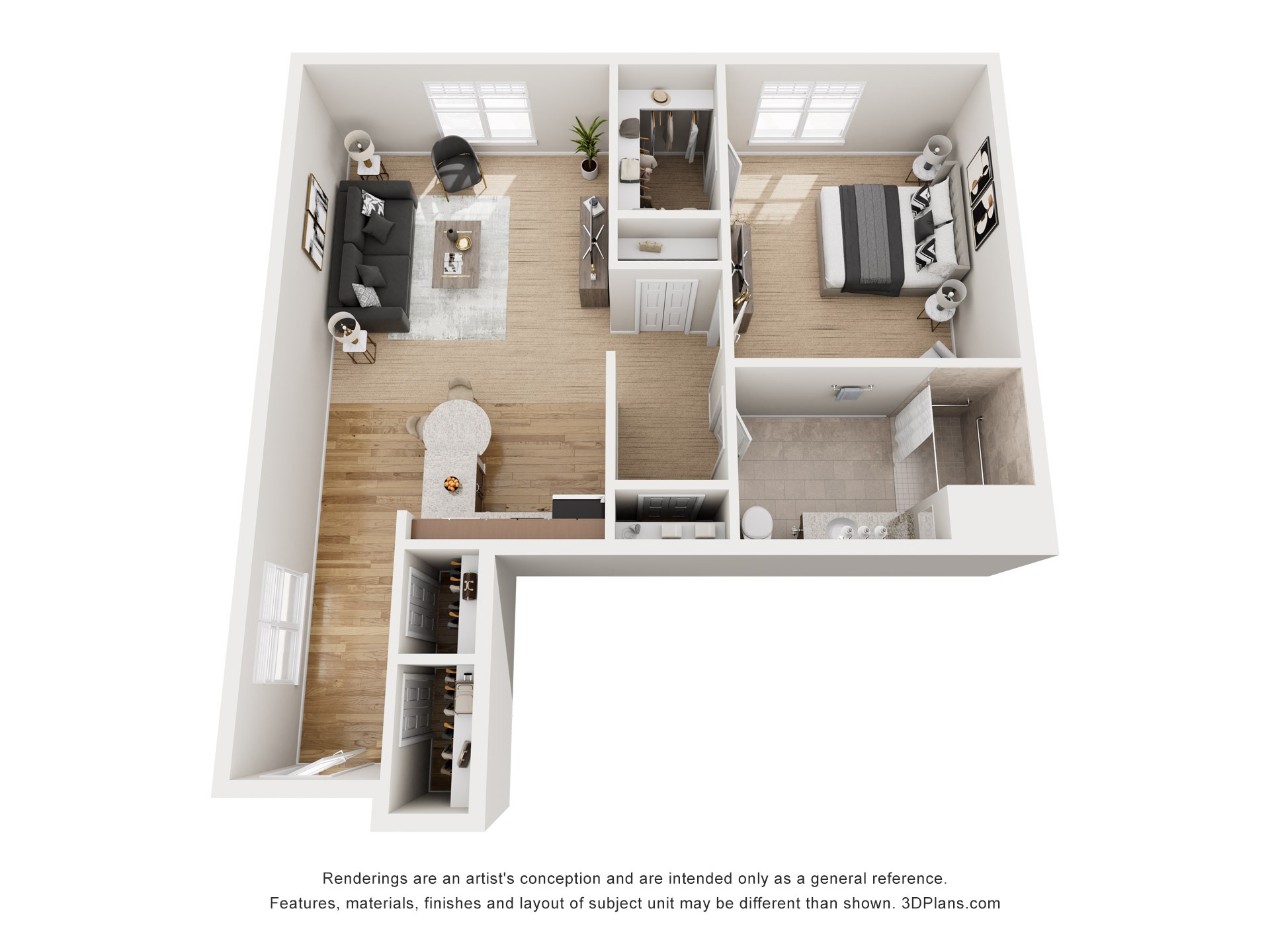 Floor Plan at American House Wesley Chapel 1 Bedroom Coral Assisted Living Unit