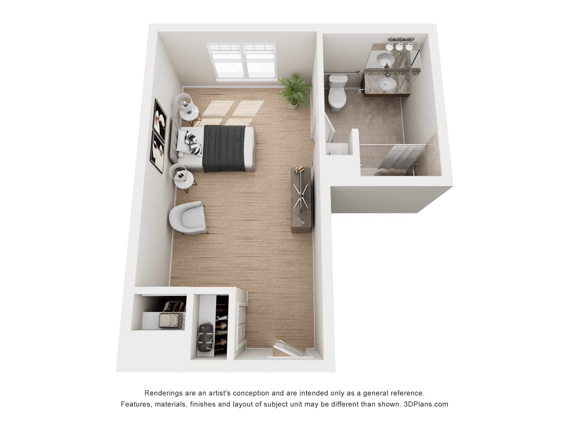 Floor Plan at American House Wesley Chapel Private Studio Memory Care Unit