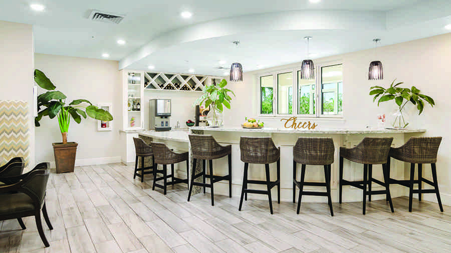 Bistro cafe at American House Bonita Springs Independent Living luxury retirement community