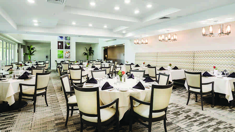 Dining room at American House Bonita Springs Independent Living luxury retirement community