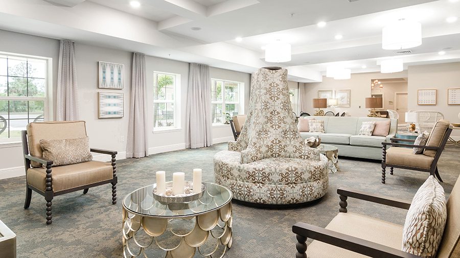 Cozy sitting area at American House Bonita Springs Independent Living luxury retirement community