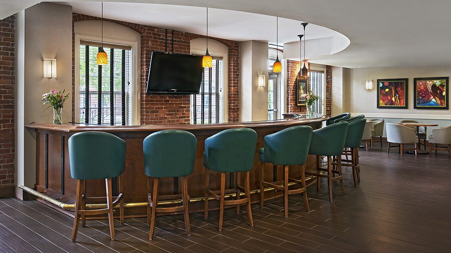 Bar at American House Keene senior living community in Keene, NH
