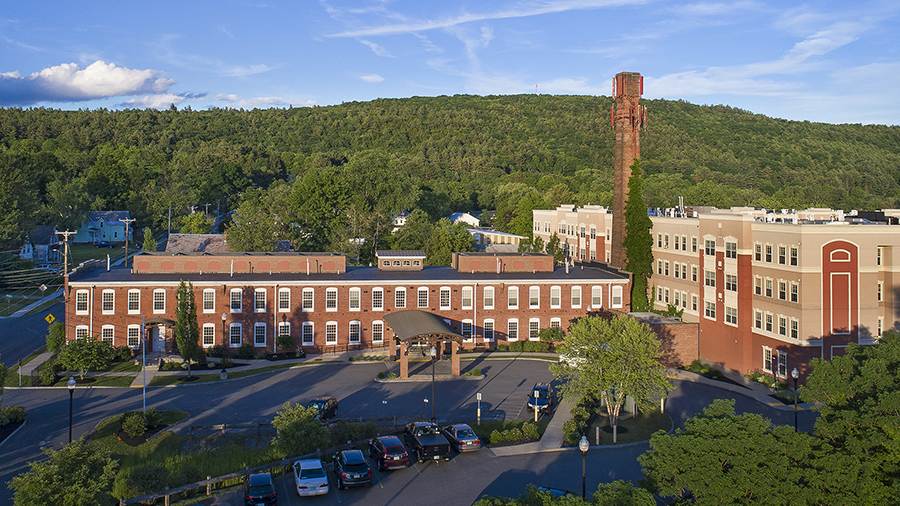 Aerial view of American House Keene senior living community in Keene, NH