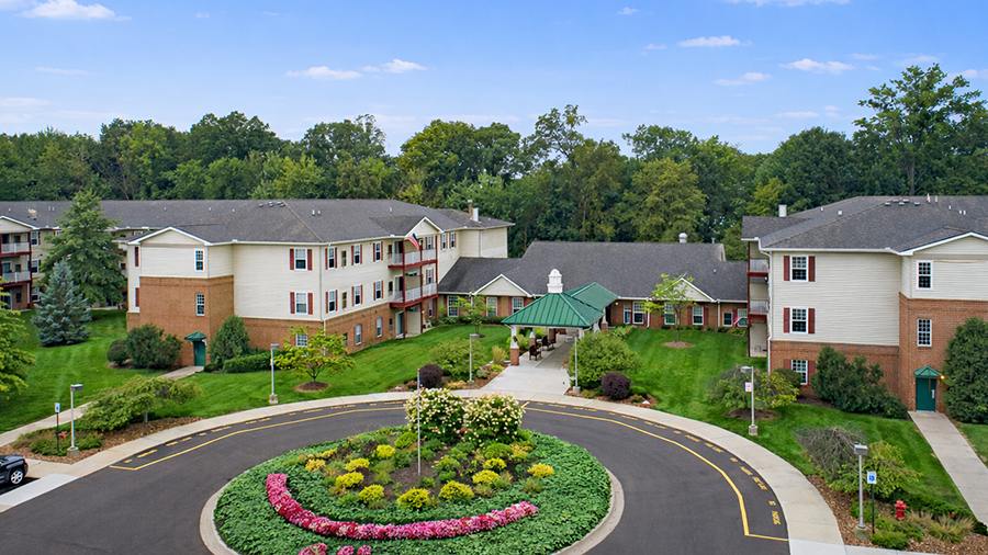 Aerial view of American House Riverview Senior Living Facility