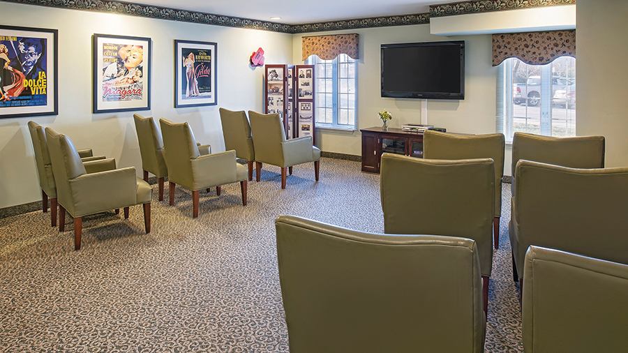 Theater at American House Troy, a Senior Living Community in Troy, MI