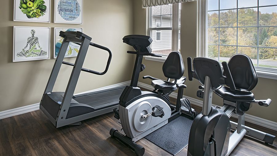 Fitness center at American House Village of Rochester Senior Living Community in Rochester Hills, MI