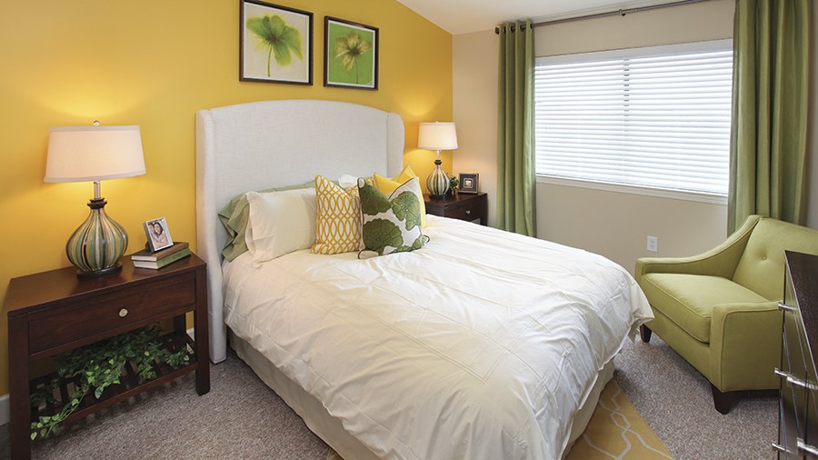 Model bedroom at American House Wildwood, an assisted living facility in Wildwood, FL
