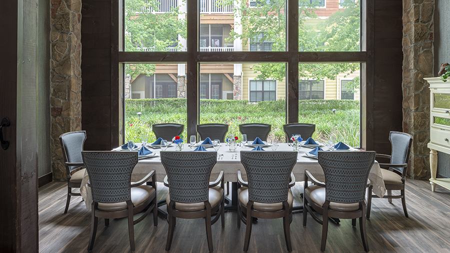 Private dining room at American House Wildwood, an assisted living facility in Wildwood, FL