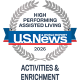 US News & World Report Award for Activities Assisted Living 2026