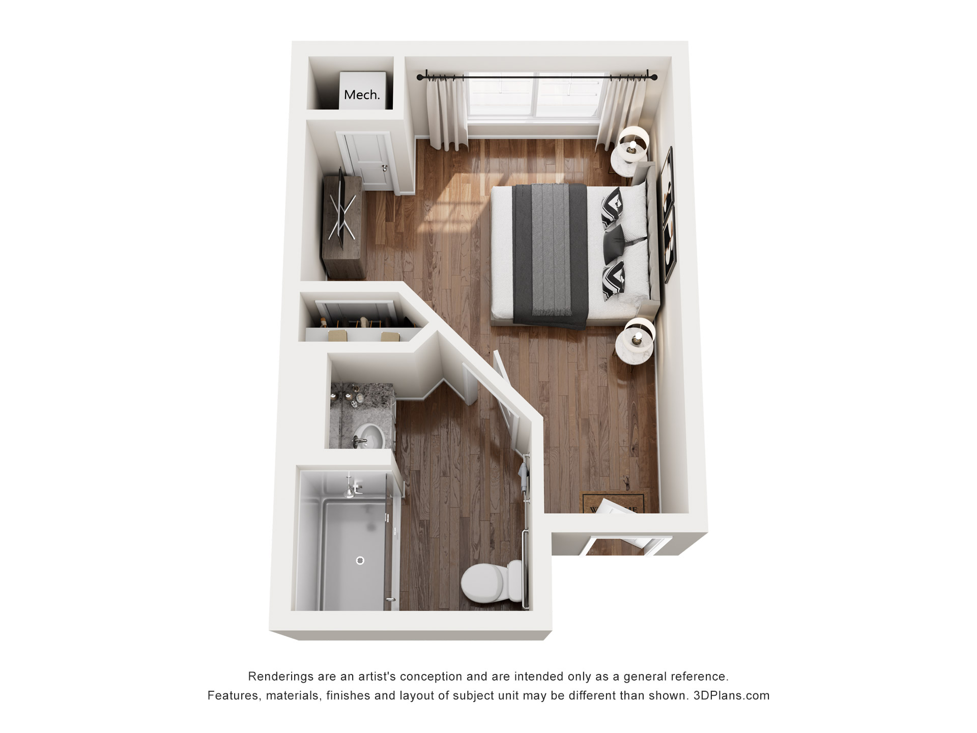 Studio Memory Care floor plan at American House Myrtle Beach