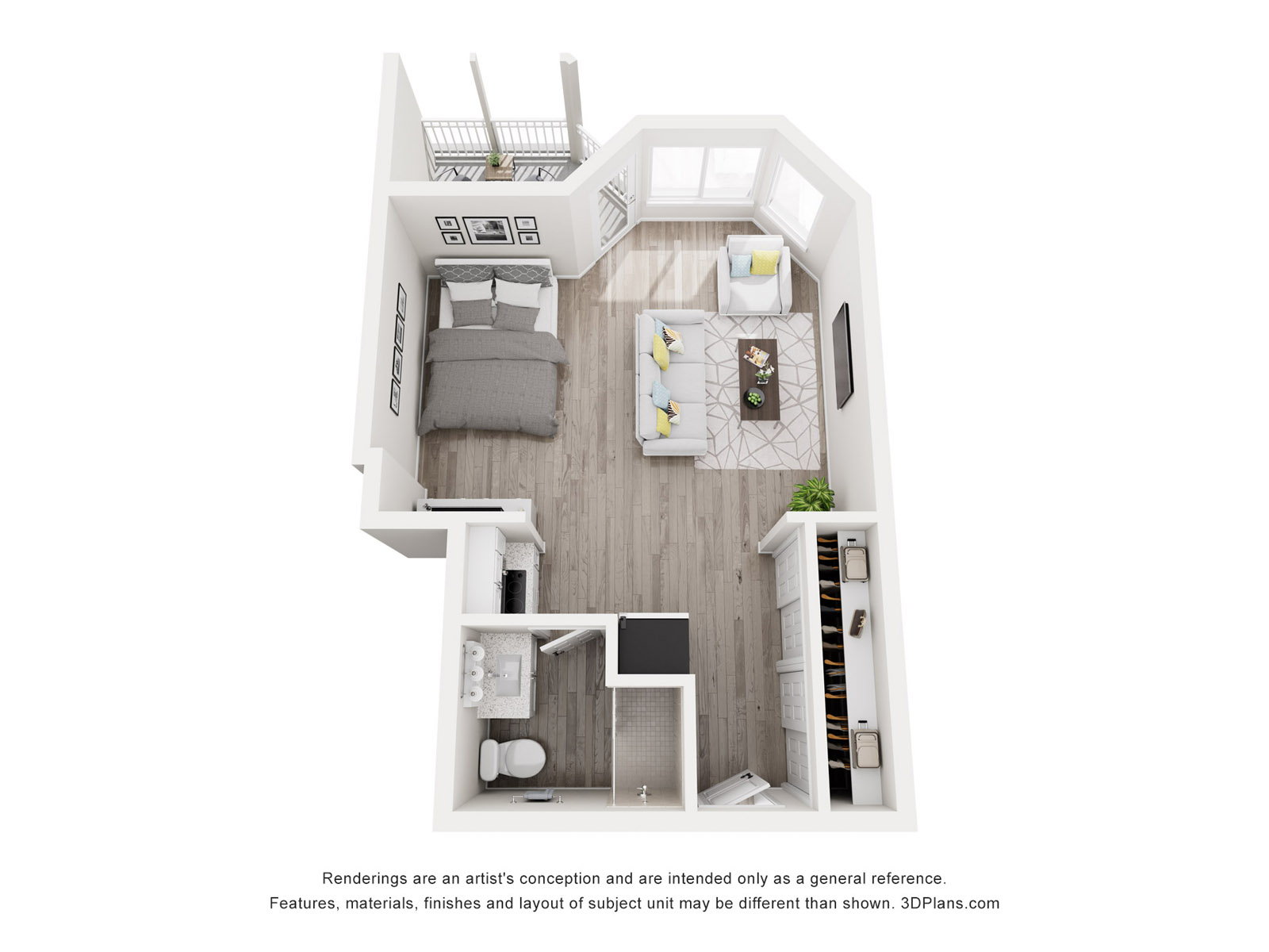 Assisted Living Studio Floor Plan at American House The Palms