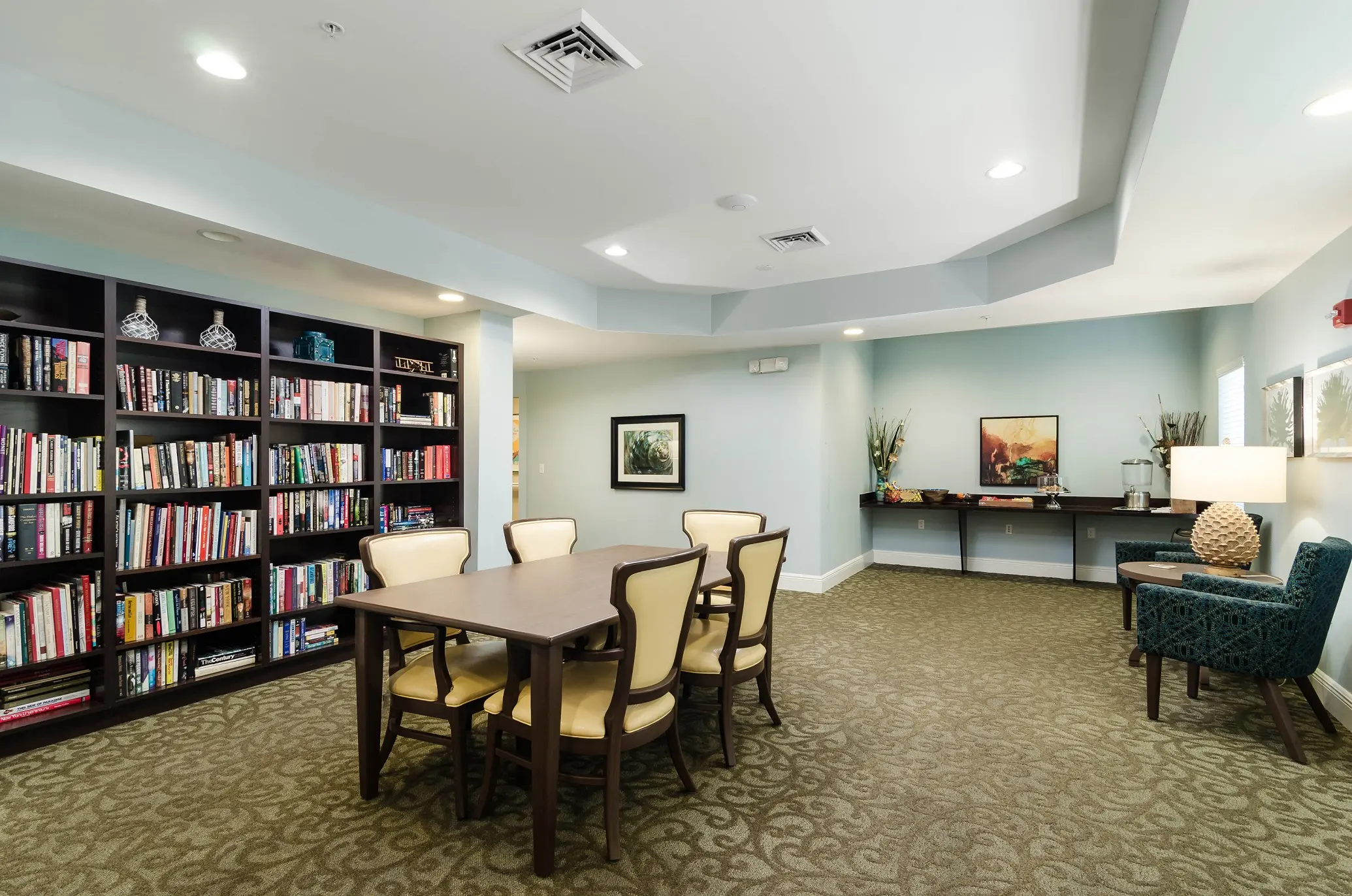Library of American House Bonita Springs, a senior living community in Bonita Springs, FL