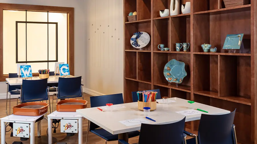 Art Studio and Gallery at American House Myrtle Beach Assisted Living and Memory Care Facility