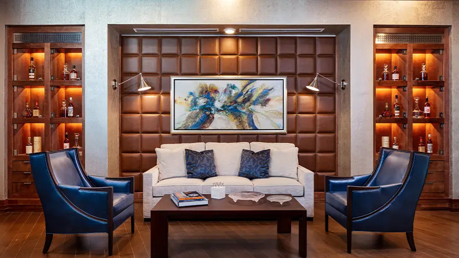 Cigar and Dining Lounge at American House Myrtle Beach Assisted Living and Memory Care Facility