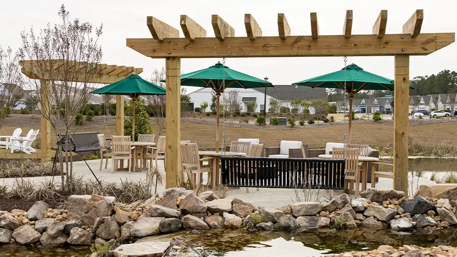 Front Patio at American House Myrtle Beach Assisted Living and Memory Care Facility