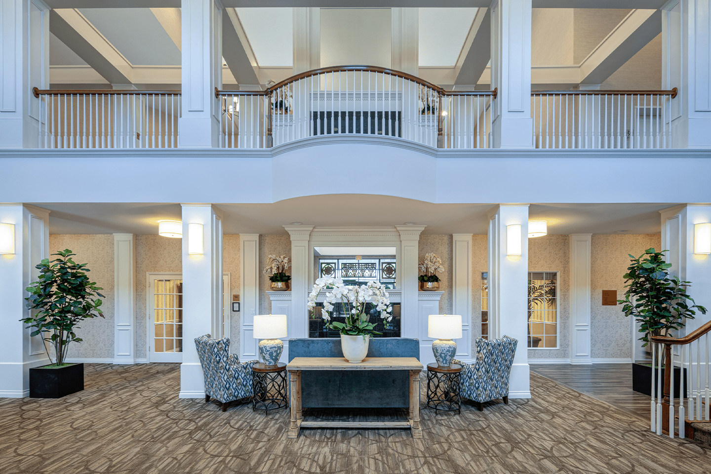 Lobby at American House Park Place senior living facility in Warren, MI