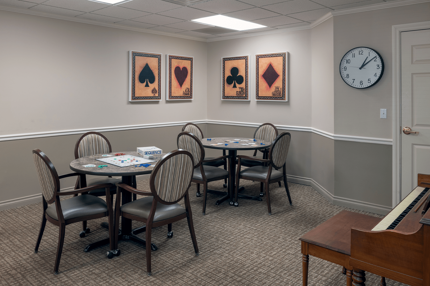 Game Room at American House Sterling Woods Senior Living Community in Sterling Heights