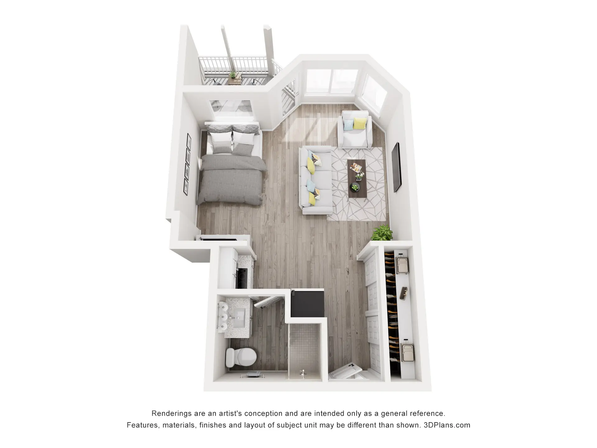 Assisted Living Studio Floor Plan at American House The Palms