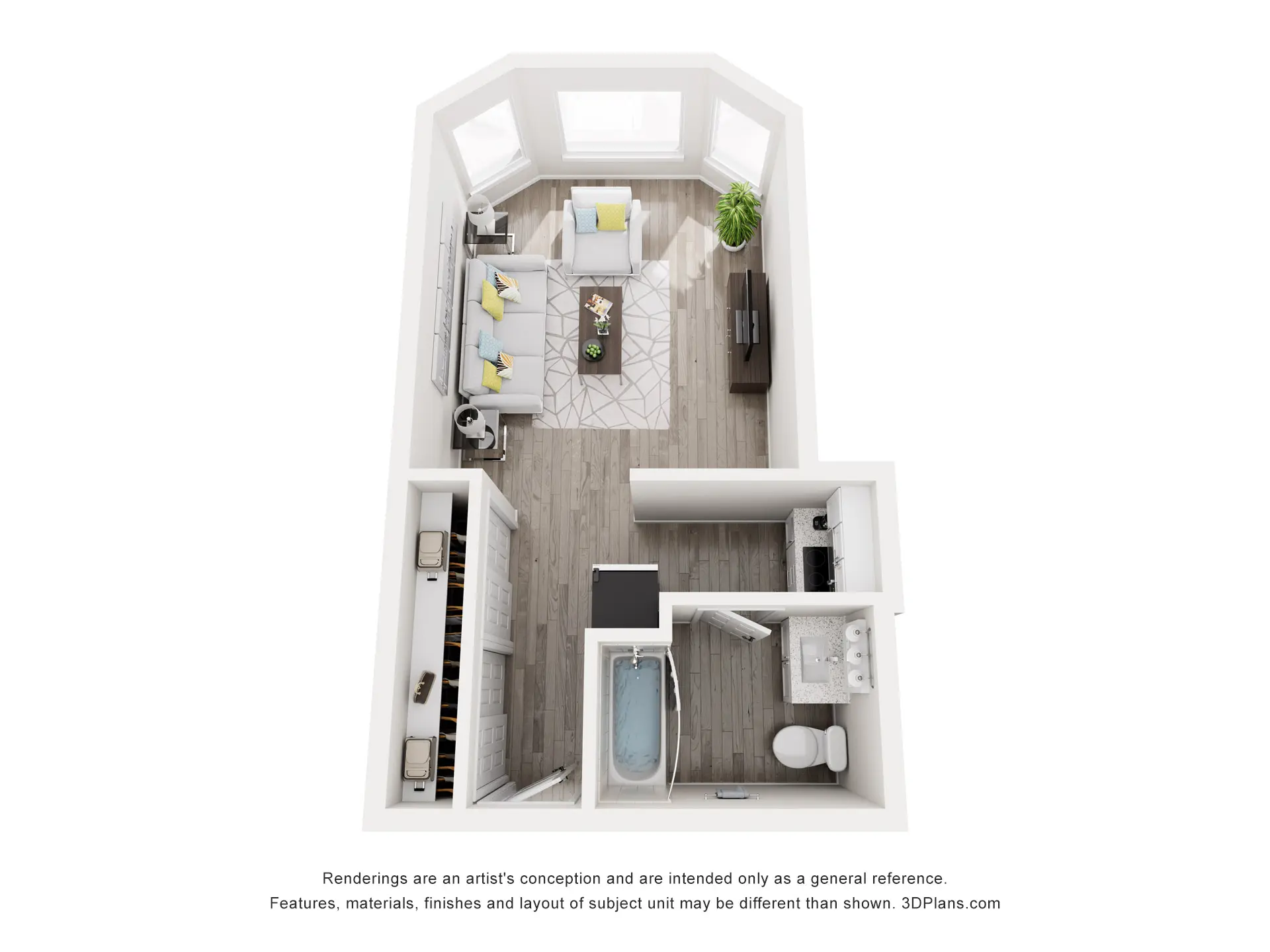 Independent Living Studio Floor Plan at American House The Palms